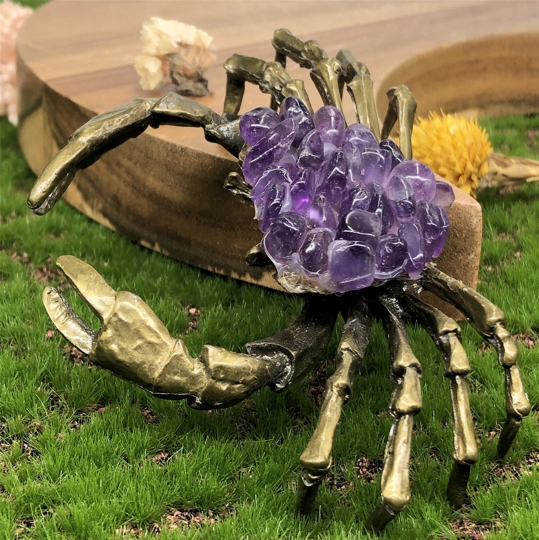 Amethyst Gravel Crab, Home Decoration, Reiki Healing, Energy Crystals, Healing Crystal, Aquarium