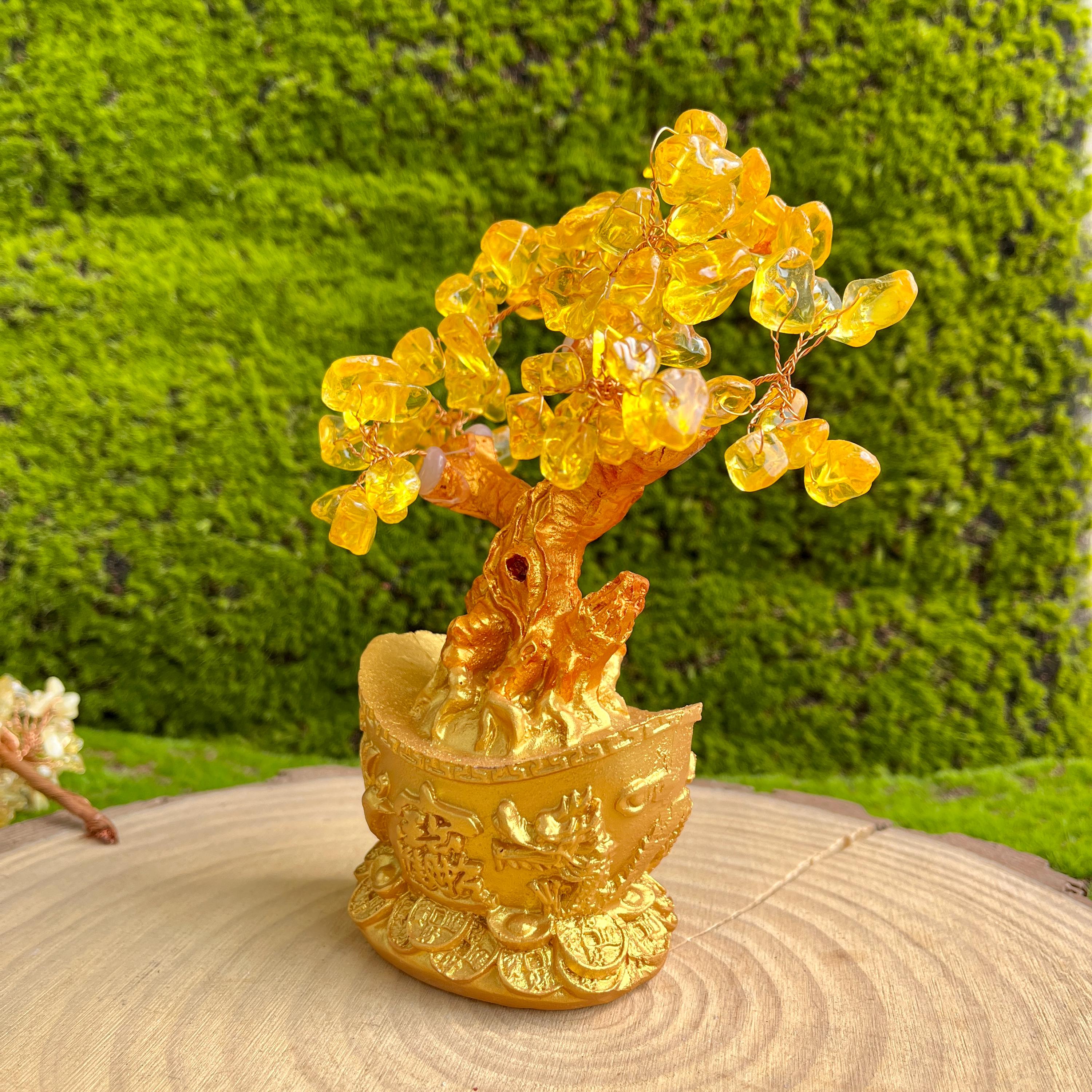 Handmade Citrine Feng Shui Money Tree – Crystal Prosperity Decor