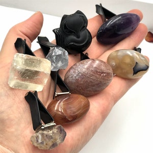 YOU CHOOSE Crystal Quartz Gem Stone Car Air Vent Clips, Gemstone Car Vent Clips, Mineral Specimens Car Vent Clips, Car Gift, Car Decoration
