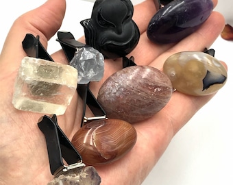 Crystal Quartz Car Air Vent Clip: Gemstone Car Decoration