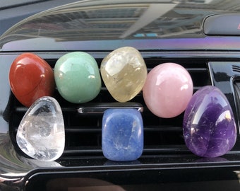 Gemstone Car Vent Clip: Natural Crystal Car Accessory