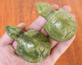 緑の翡翠の亀龍亀宝石彫刻クリスタル動物像風水装飾ギフト - Etsy 日本