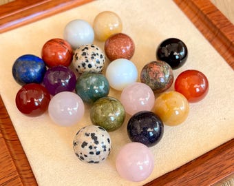 16mm Gemstone Sphere: Mini Crystal Ball, Pocket Meditation Stone