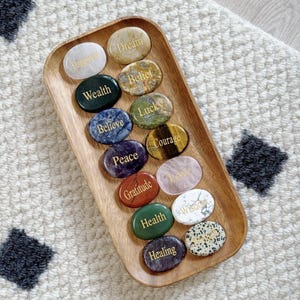 Word Stones Inspirational, Word Strength Stone, Metaphysical Healing Stones, Inspiratonal Word palm Stones, Spiritual Gifts, Pocket Stones