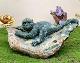 ヴィンテージ 骨彫り 根付 猿と桃の置物 29750 - Etsy 日本