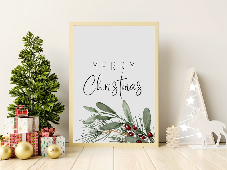 Cozy Winter Set of 3 Digital Holiday Decor Prints,snowy Christmas Trees