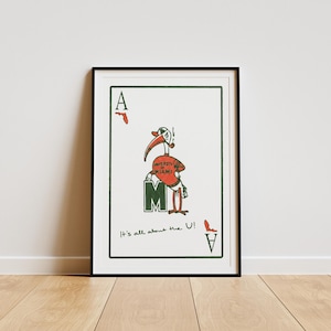 Póster de los Miami Aces / Póster universitario / Decoración para la pared de la residencia estudiantil / Lámina para la sala de estar / Regalo de graduación / Miami Hurricanes imagen 1