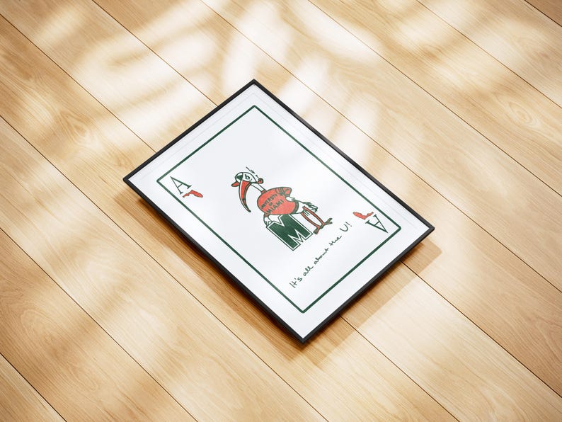 Póster de los Miami Aces / Póster universitario / Decoración para la pared de la residencia estudiantil / Lámina para la sala de estar / Regalo de graduación / Miami Hurricanes imagen 3