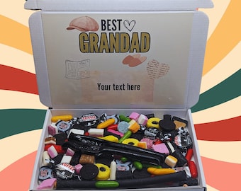 Bonbonnière grand-père personnalisée | Bonbonnière grand-père | Cadeau de Noël grand-père|Anniversaire grand-père| Cadeau grand-père | Cadeau de réglisse