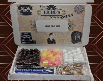 1930's sweet box, 90th birthday gift, 85,