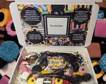 Liquorice lovers box|Personalised liquorice sweet box |Liquorice |Liquorice gift/Birthday liquorice gift |