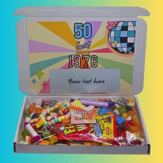 Personalised 50th birthday sweet box |50 sweet since 1976 sweet box| Personalised 50th birthday gift| 50th birthda|50th |50 |Fifty