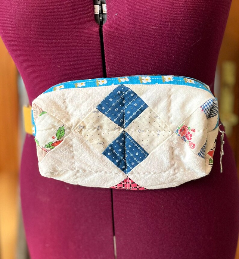 Quilted Floral Belt Bag