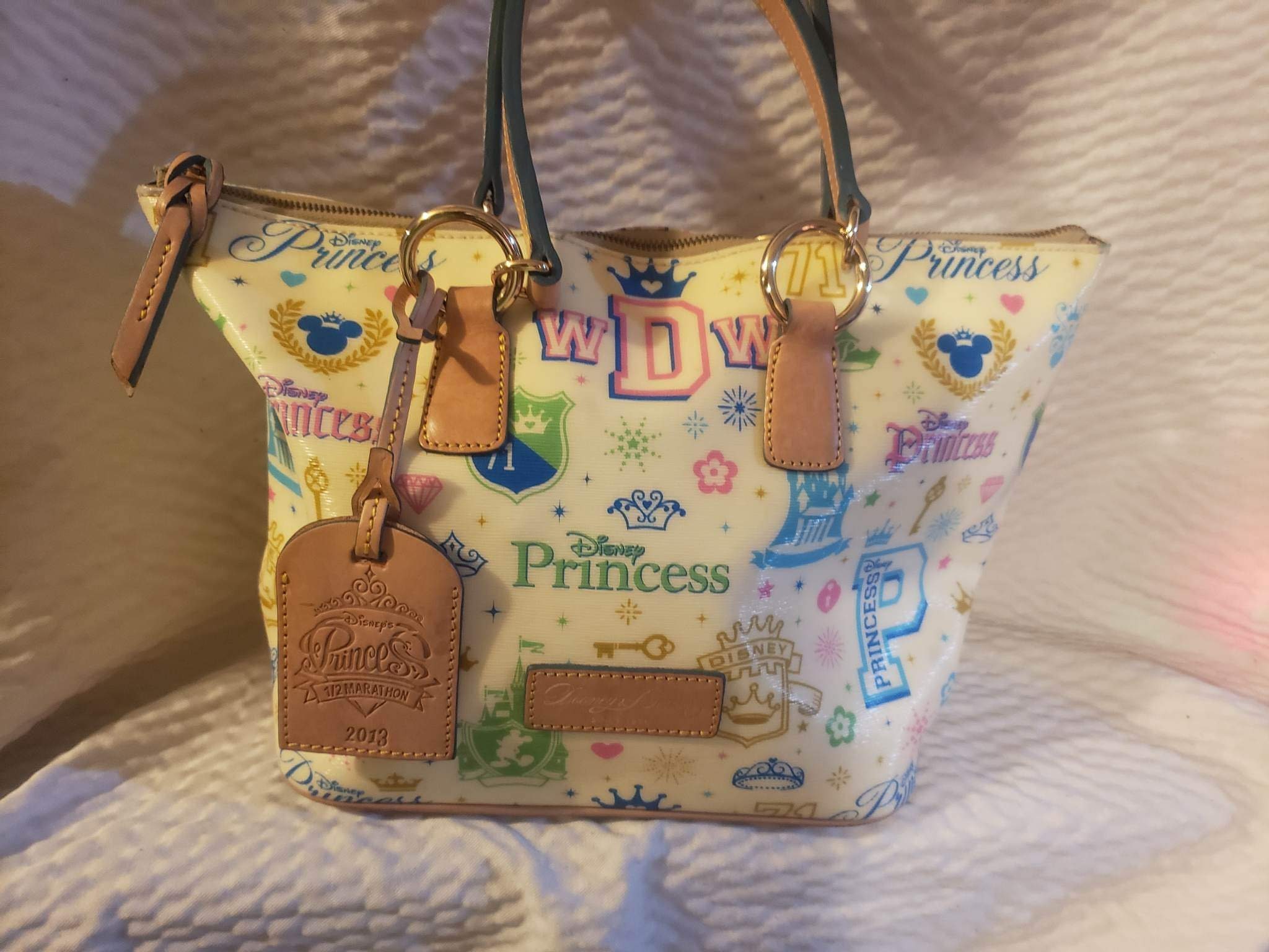 Dooney & Bourke, Bags, Dooney Bourke Disney Princess Pink Coated Satchel  Crossbody Handbag Purse Nwt