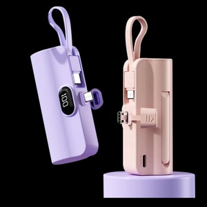 2 Universal Outdoor Mobile Power Supply High Capacity 5000Mah Slim Small Mini Portable Power Bank