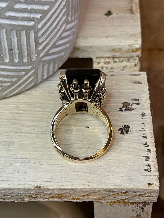 Smoky Topaz-Quartz Statement Ring - image 5