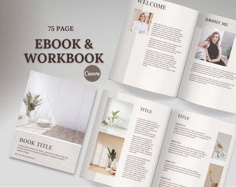 75 pagina's Ebook-sjabloon Canva, werkmapsjabloon, Canva Coaching EBook-sjabloon, leadmagneet, cursusgids, kleine bedrijven, marketinghandboek