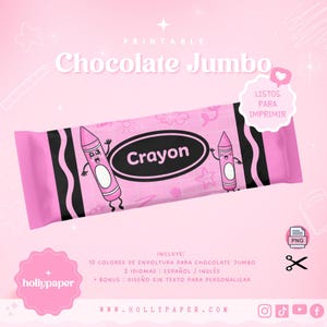 Crayola Jumbo Chocolate Wrapper, Crayola Hershey&#39;s Wrapper, Crayola Chocolate Wrapper PNG, Crayola Printable Wrappers