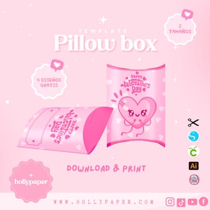 Pillow Box Template, Editable Pillow Box, Pillow Box Template 2 sizes