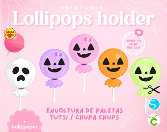 Halloween Lollipop Holders, Pumpkin Lollipop Holder, Halloween Lollipop Wrapper, Halloween Wrapper