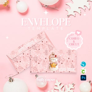 Envelope template SVG, Studio, PSD, PNG, Plantilla de Sobre tamaño carta , Template Money Holder letter size, Envelope Cricut, Silhouette