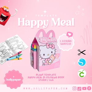 Modèle de Happy Meal modifiable, modèle Happy Meal, Studio SVG happy meal