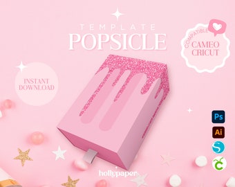 Popsicle Favor Box Template