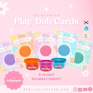 Plantillas imprimibles para pascua, Playdoh cards, Easter printables, tarjetas para playdoh