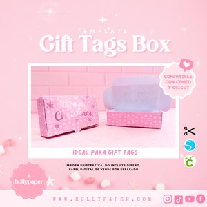 Geschenkanhänger-Box-Vorlage, Box für Tags, Box-Vorlage für Tags