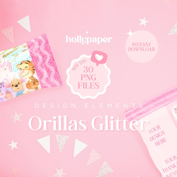 Orillas Glitter para Chip bags & Chocolate wrappers