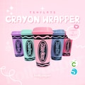 Crayon Wrapper SVG & SILHOUETTE STUDIO, crayon wrapper for tumbler, crayola design for tumbler or thermos
