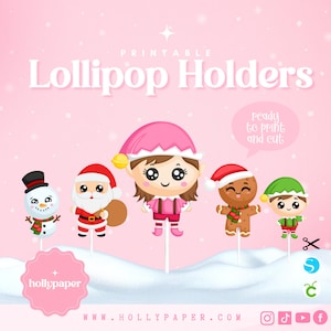 Christmas Lollipop Holder, Christmas Lollipop Holder, Christmas Lollipop Wrapper, Christmas Wrapper