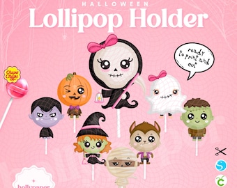 Halloween Lollipop Holder, Halloween Lollipop Holder, Halloween Lollipop Wrapper, Halloween Wrapper