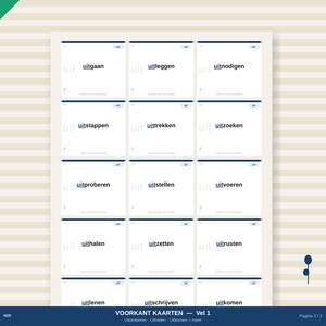Dutch Separable Verbs Flashcards | A1 A2 Learning (PDF and HTML Download)