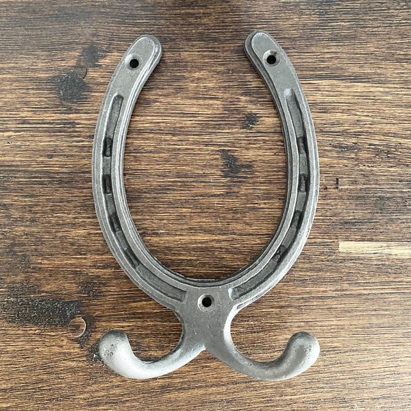 Cast Iron Horseshoe Hook: Equestrian Decor, Horse Lover Gift