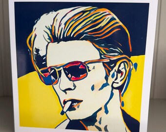 David Bowie Pop Art Greeting Card