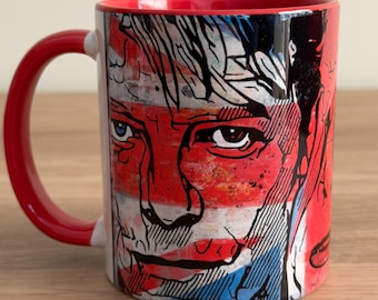 David Bowie Fan Mug, Pop Art, Graffiti style – 11oz Ceramic Mug