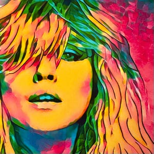 Retro Blondie card featuring Debbie Harry illustrated in a colorful pop art design. This music-inspired greeting card celebrates the punk rock and new wave era of the 80s with a bold, modern twist. Great as a birthday card, gift for music lovers, or fan collectible, this Debbie Harry artwork is ideal for anyone who adores Blondie, pop culture icons, or unique handmade stationery with a fun, vibrant style.