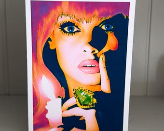 Pop Art Birthday Card: Stylish Unique Colourful Retro Design