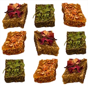 Oat Based Small Pet Treats: Carrot, Cilantro, Strawberry Rose