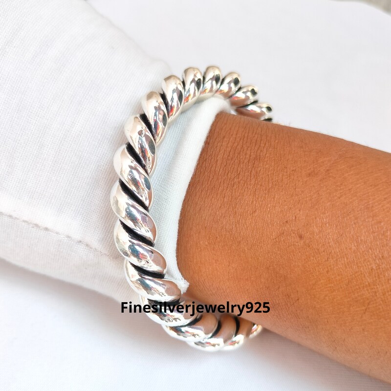 Heavy Silver Bangle - Etsy