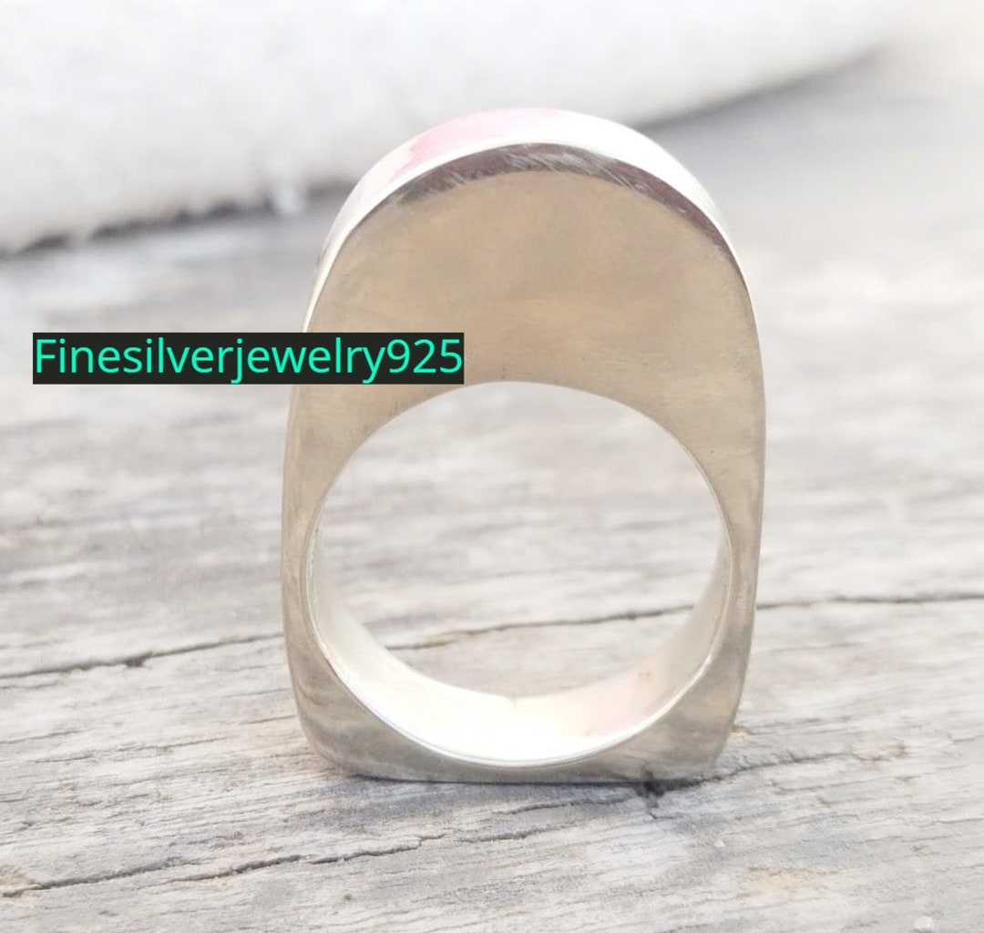 Chunky Large Dome Ring 925 Sterling Silver Band Ring Heavy - Etsy