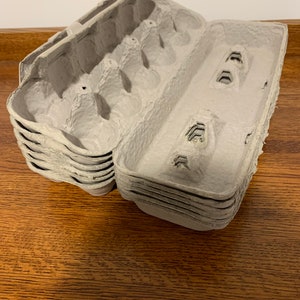10 boîtes d'oeufs en carton usagées propres standard