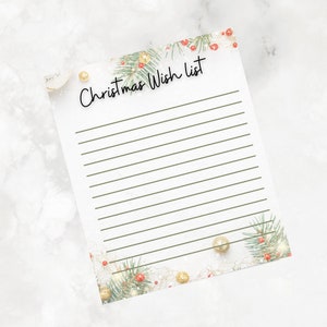 Weihnachts-Wunschliste Weihnachts-Wunschliste Druckbare Weihnachts-Wunschliste