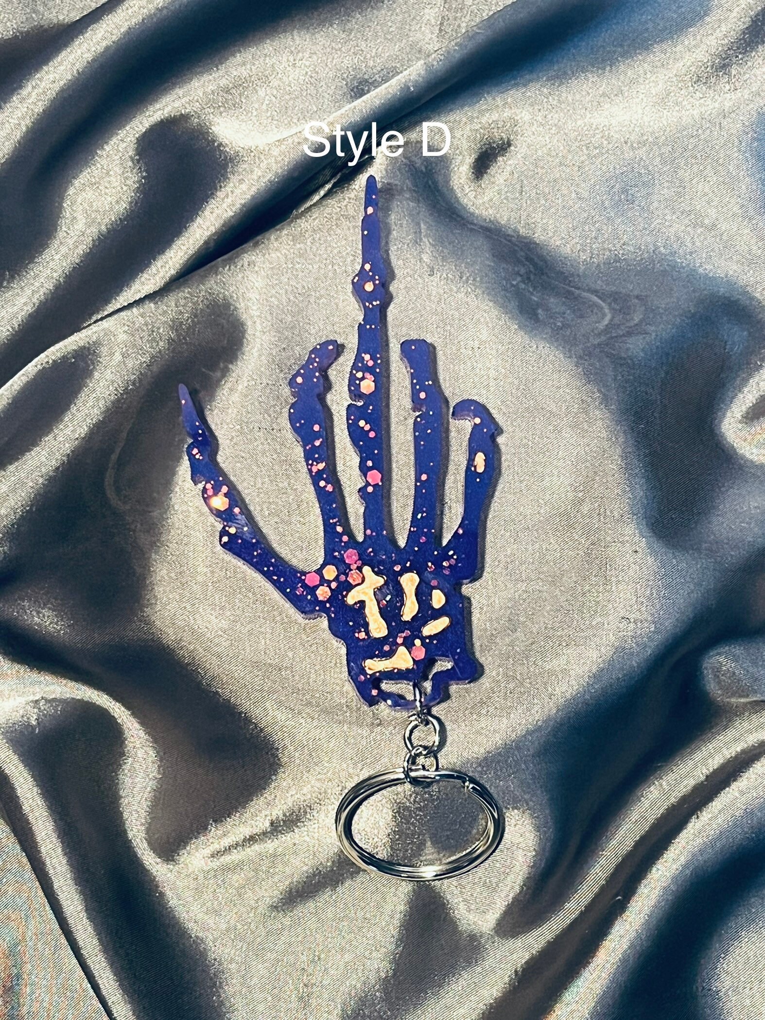 Skeleton Hand Key Chain Skeleton Hand Keychain - Etsy