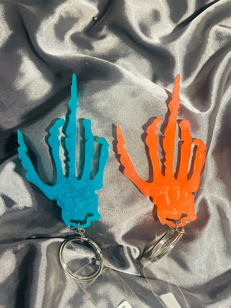 Skeleton Hand Key Chain Skeleton Hand Keychain - Etsy