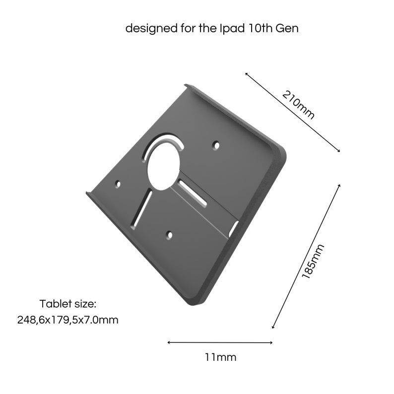Wandhalterung in Sondergröße 3D-gedruckte Teile Tablet-Dockingstation Tablet-Wandhalter mit VESA 100 mm schlankes Design Bild 2