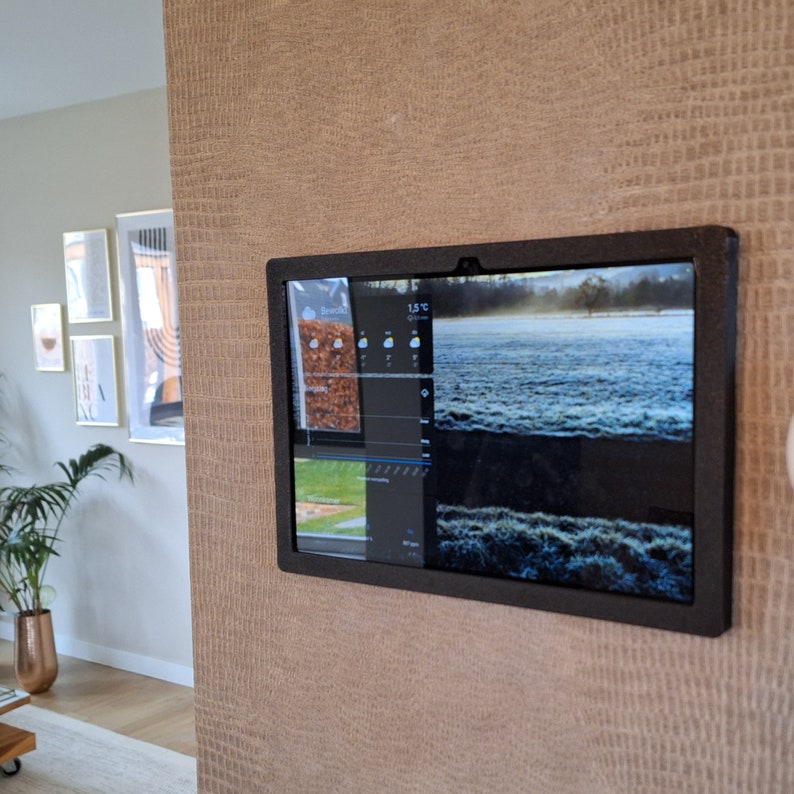 Support mural pour tablette Galaxy Tab A8 10.5 Pièces imprimées en 3D Station d'accueil pour tablette Support mural pour tablette avec VESA 100mm Design mince image 9