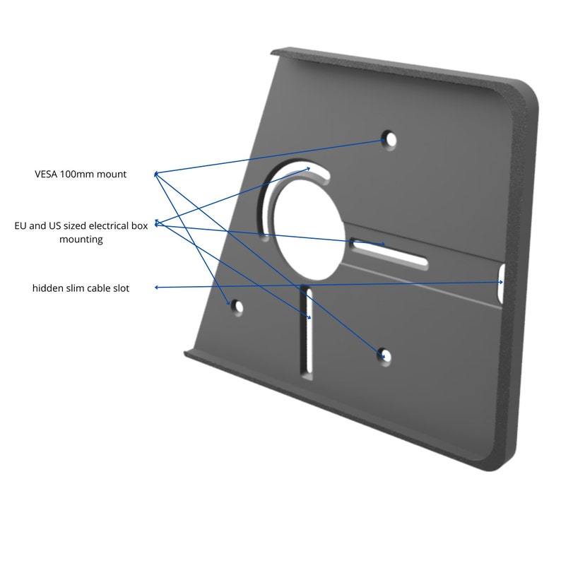Wandhalterung in Sondergröße 3D-gedruckte Teile Tablet-Dockingstation Tablet-Wandhalter mit VESA 100 mm schlankes Design Bild 3