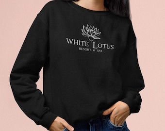 White Lotus Resort & Spa Sweater, Great Gift Idea For White Lotus HBO TV Show Fans, Unisex Crewneck Pullover White Lotus Resort Sweatshirt